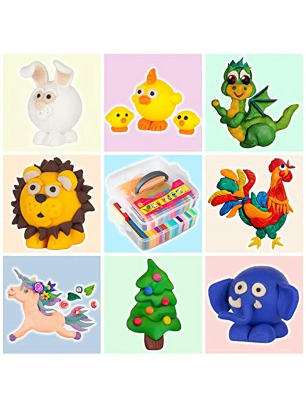 New Polymer Clay Set, 50 Colors Oven Bake Modeling Clay for Kids, Sculpting Tool